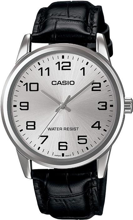 Casio MTP-V001L-7BUDF 38 mm Siyah Deri Kordon Analog Erkek Kol Saati
