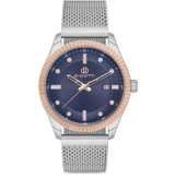 Bigotti BG.1.10139.5 Takvimli 44 mm Çelik-Hasır Kordon Analog Erkek Kol Saati