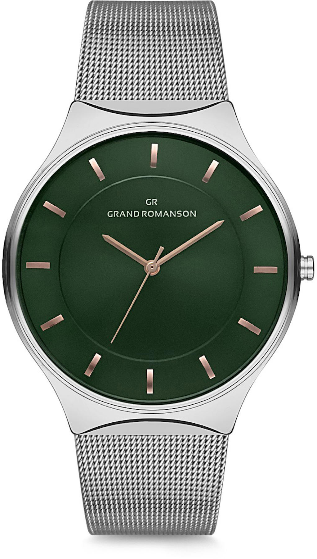 Romanson GR.1.AG1161.06 Takvimli 40 mm Gri Hasır Kordon Analog Kol Saati