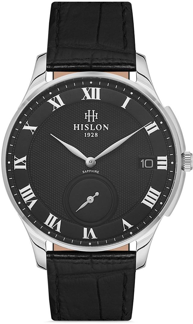 Hislon CL120S-04BS Pusulalı Takvimli 40 mm Siyah Deri Kordon Analog Erkek Kol Saati