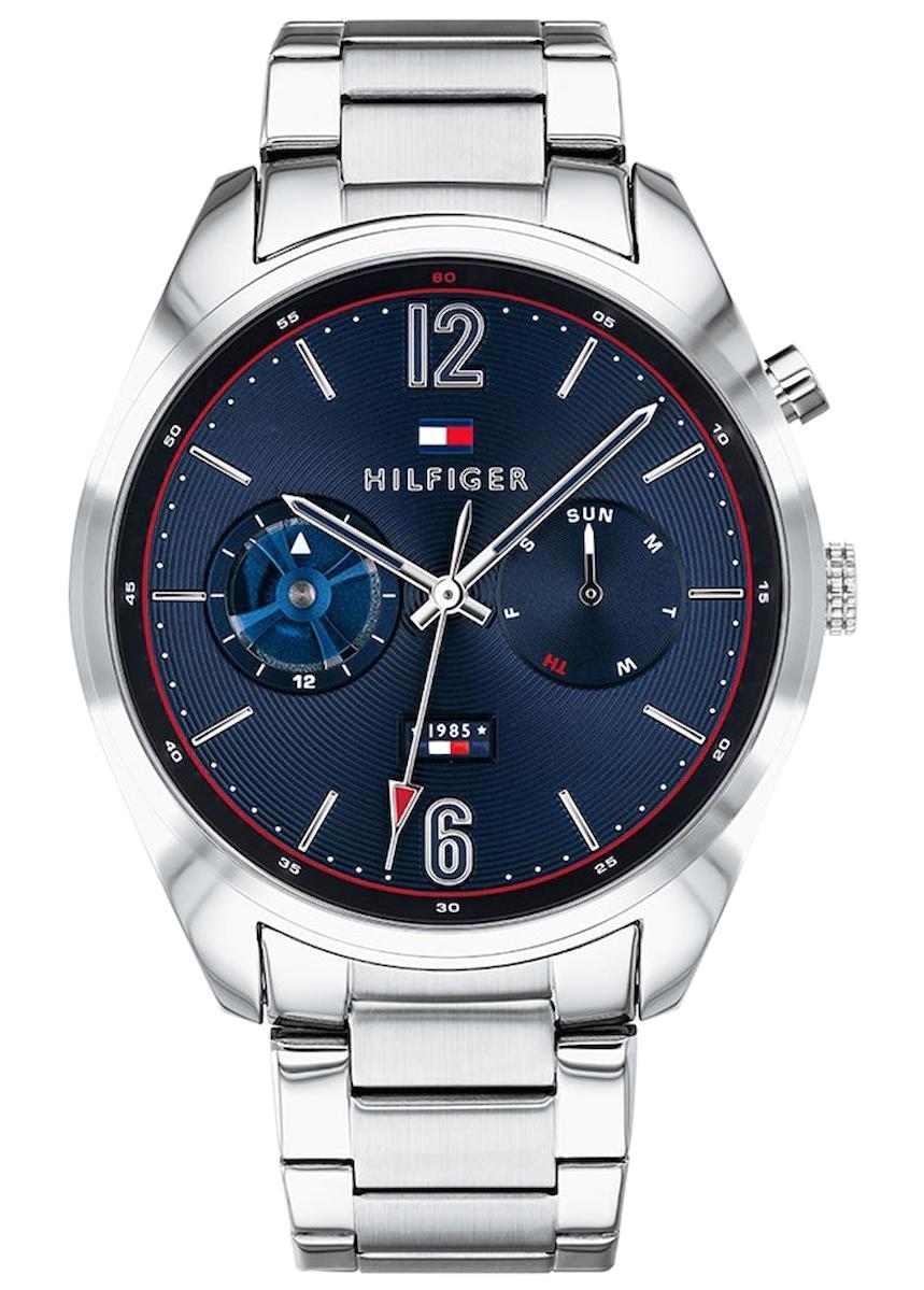 Tommy Hilfiger TH1791551 Pusulalı Takvimli 44 mm Çelik Kordon Analog Erkek Kol Saati