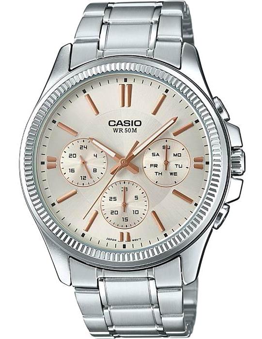 Casio MTP-1375D-7A2VDF Takvimli 42 mm Çelik Kordon Analog Kol Saati