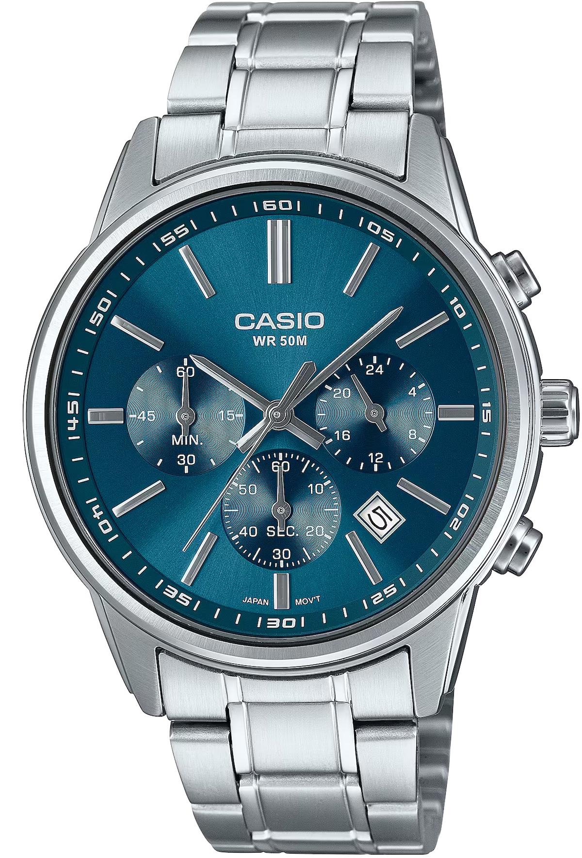 Casio MTP-E515D-2A1VDF Takvimli 41 mm Çelik Kordon Analog Erkek Kol Saati