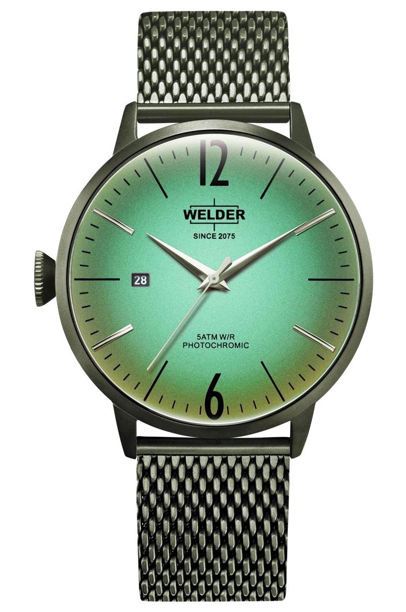 Welder Watch WRC420 Takvimli 45 mm Yeşil Hasır Kordon Analog Erkek Kol Saati