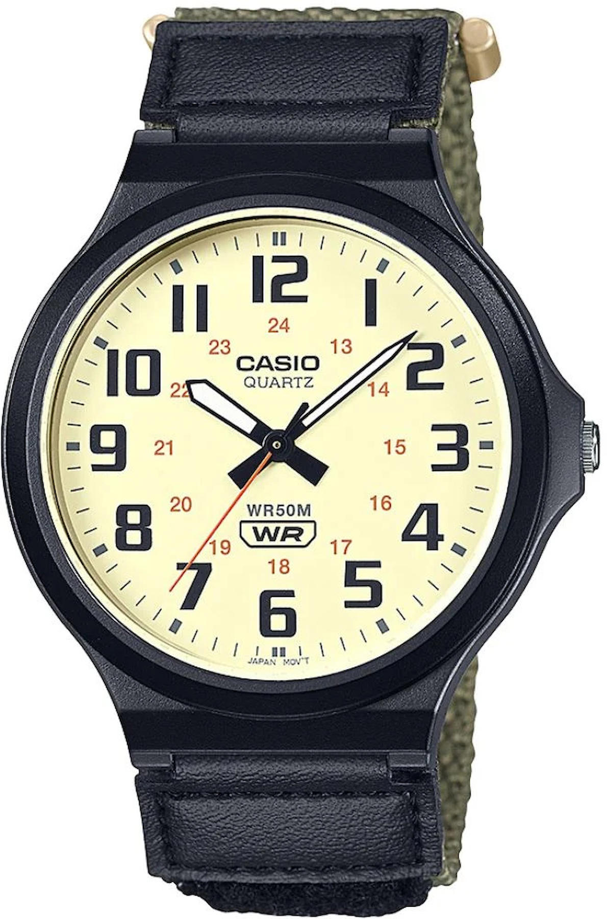 Casio MW-240B-3BVDF Siyah Kumaş Kordon Analog Erkek Kol Saati