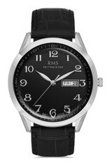 Romanson RMS.1.AG1317.17 Takvimli 41 mm Siyah Deri Kordon Analog Erkek Kol Saati