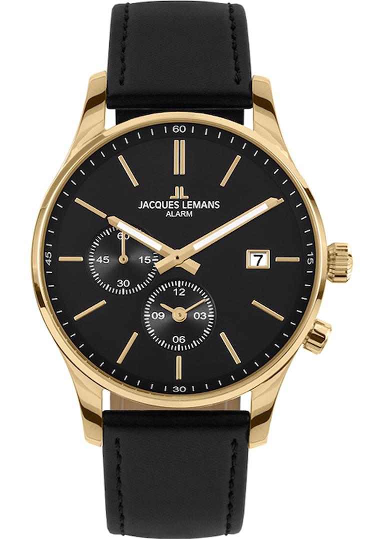 Jacques Lemans LONDON 1-2125C Takvimli 40 mm Siyah Çelik Kordon Analog Erkek Kol Saati