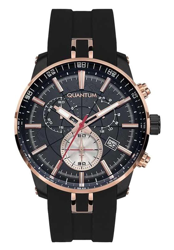 Quantum PWG560.661 Takvimli 45 mm Siyah Metal Kordon Analog Erkek Kol Saati