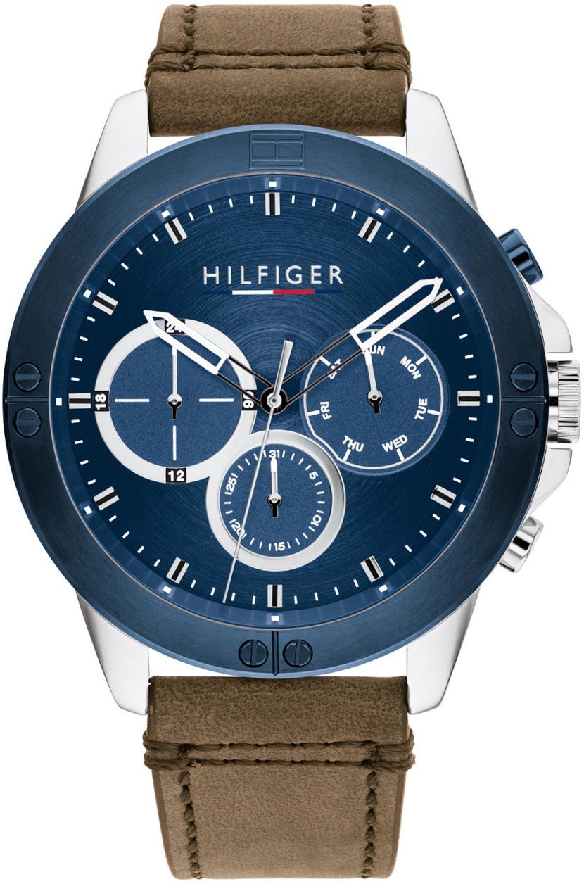 Tommy Hilfiger TH1791895 Takvimli 44 mm Kahverengi Deri Kordon Analog Erkek Kol Saati