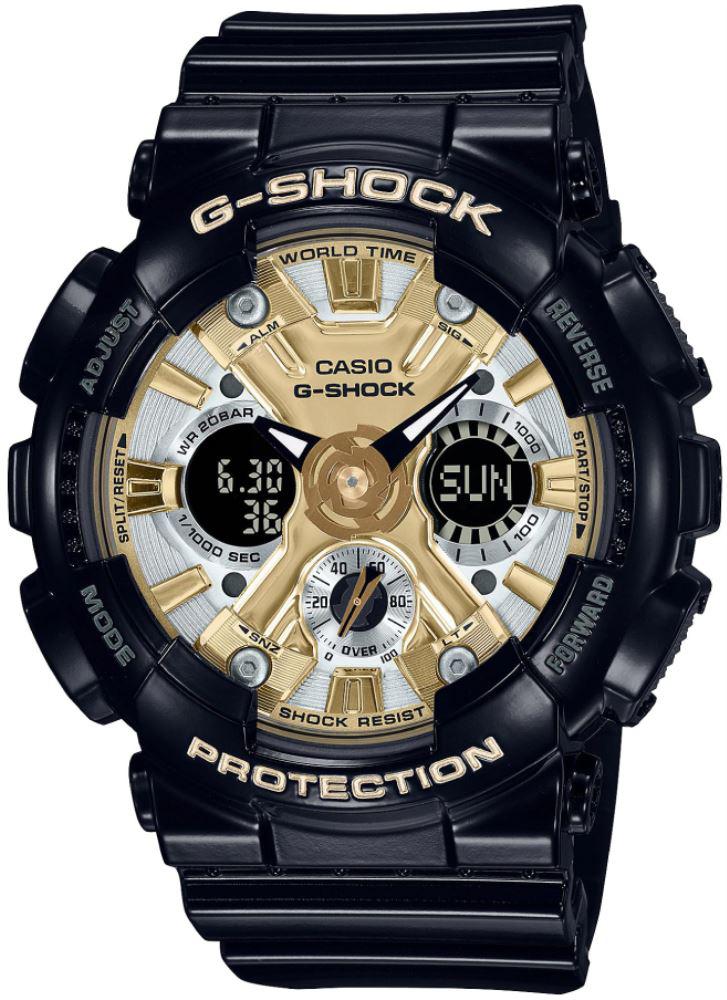 Casio GMA-S120GB-1A Takvimli 46 mm Siyah Silikon Kordon Analog Kol Saati