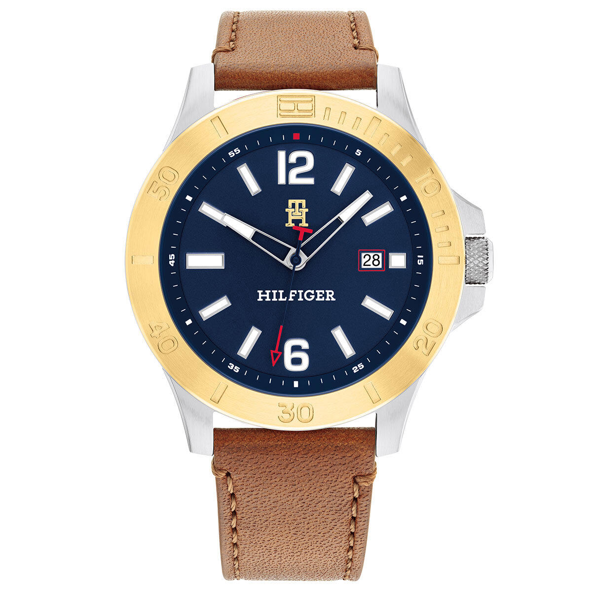 Tommy Hilfiger TH1710529 Takvimli 42 mm Kahverengi Deri Kordon Analog Erkek Kol Saati