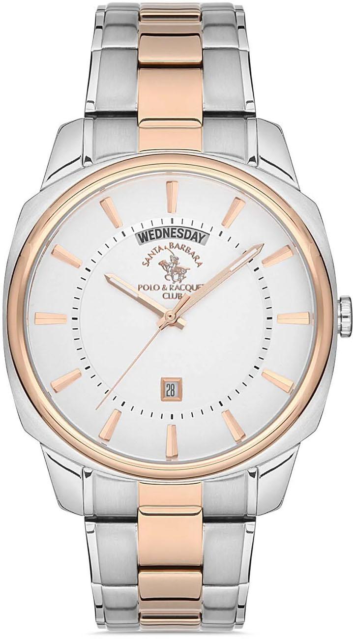 Santa Barbara Polo & Racquet Club SB.1.10160.5 Takvimli 45 mm Rose Gold Çelik Kordon Analog Kol Saati
