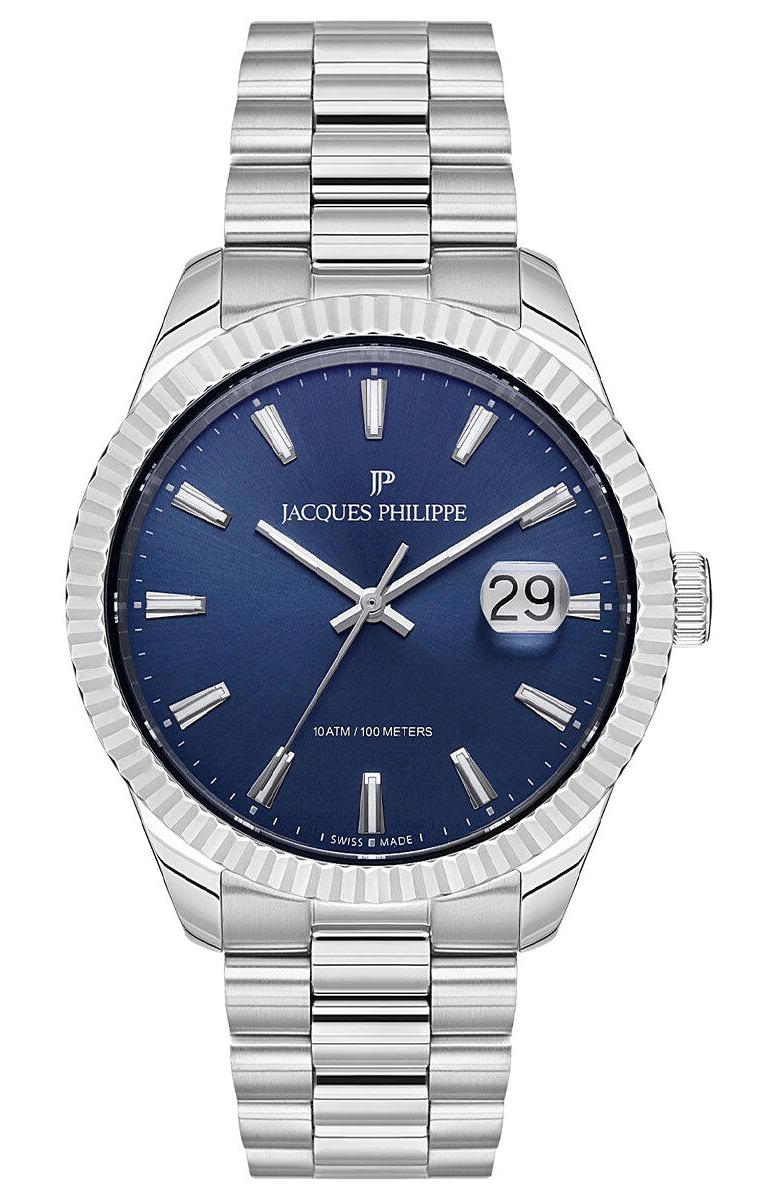 Jacques Philippe JPQGS231336 Takvimli 41 mm Çelik Kordon Analog Erkek Kol Saati