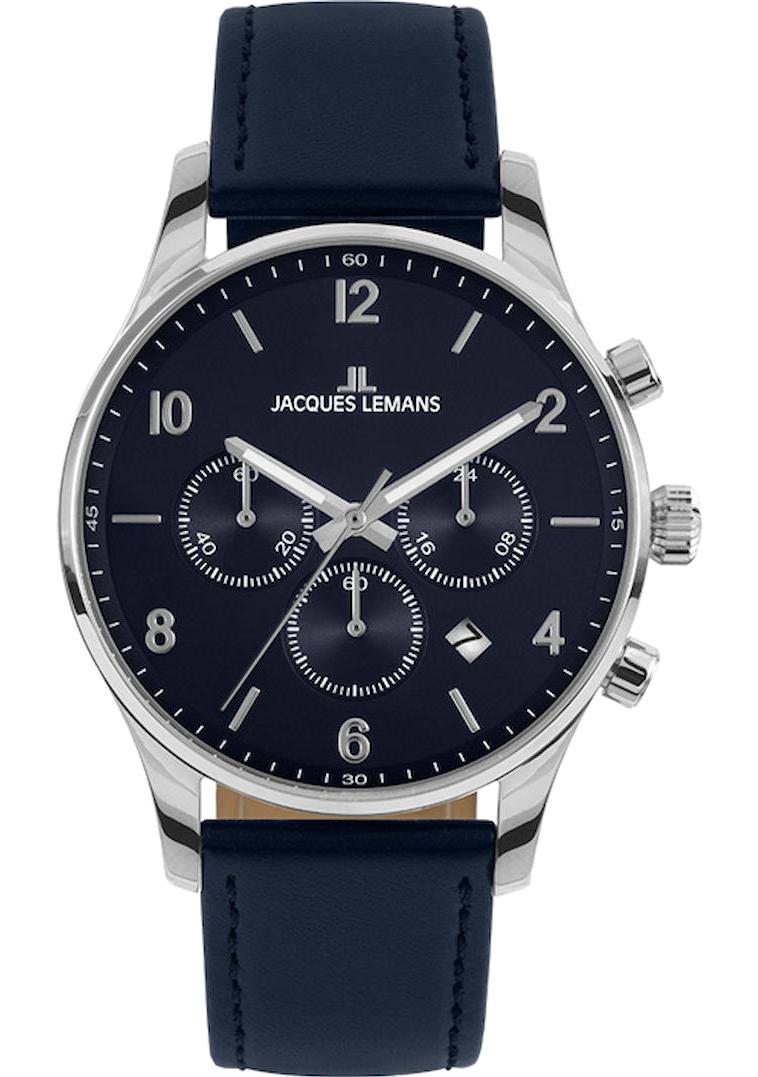 Jacques Lemans LONDON 1-2126C Takvimli 42 mm Lacivert Çelik Kordon Analog Erkek Kol Saati
