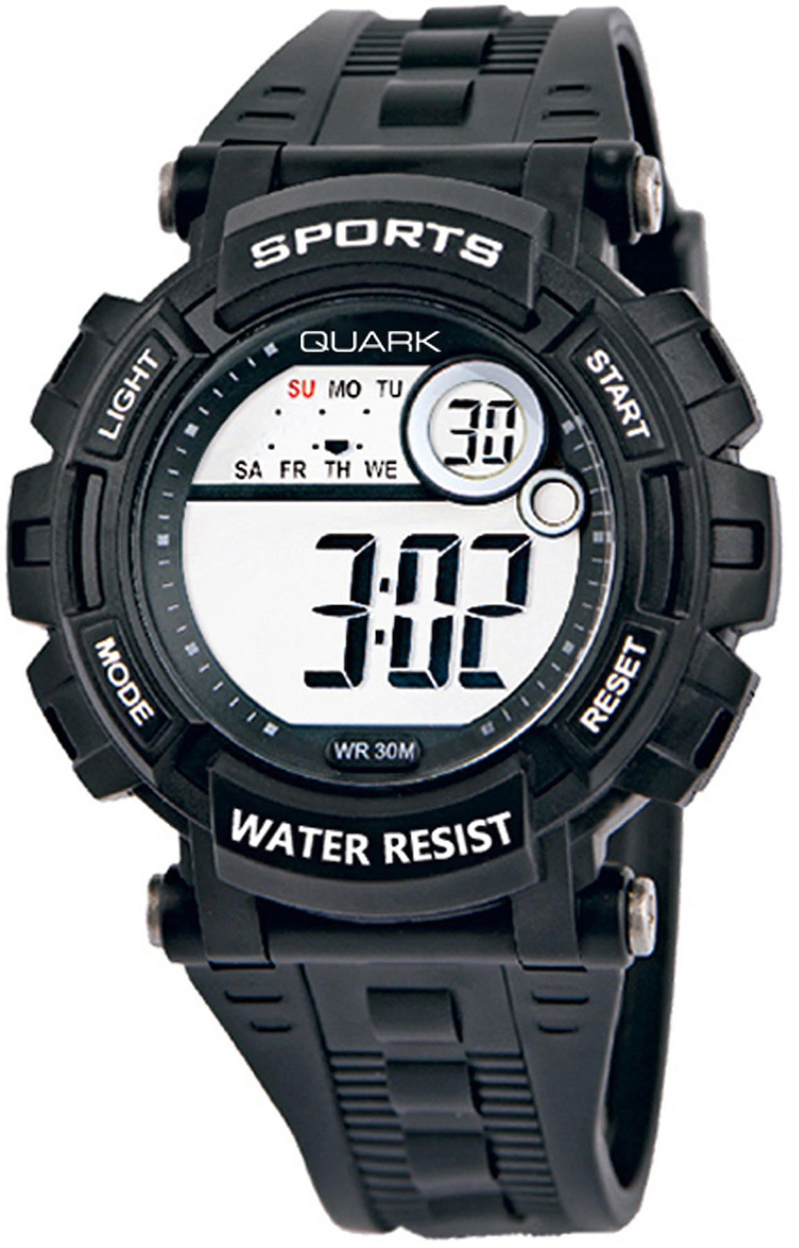 Quark QU-8102G-1 Takvimli 41 mm Siyah Silikon Kordon Analog Kol Saati