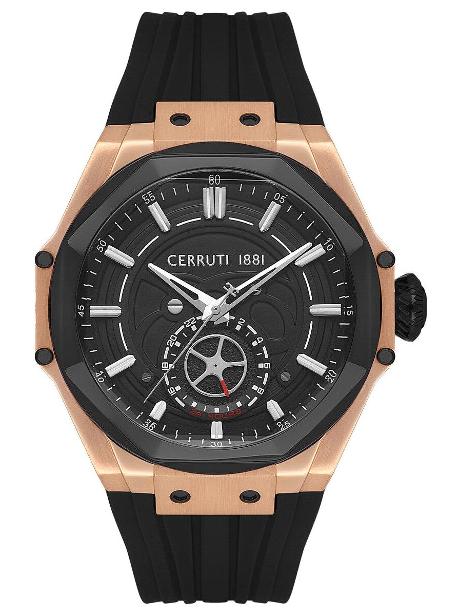 Cerruti 1881 CIWGQ0038102 Siyah Silikon Kordon Analog Erkek Kol Saati