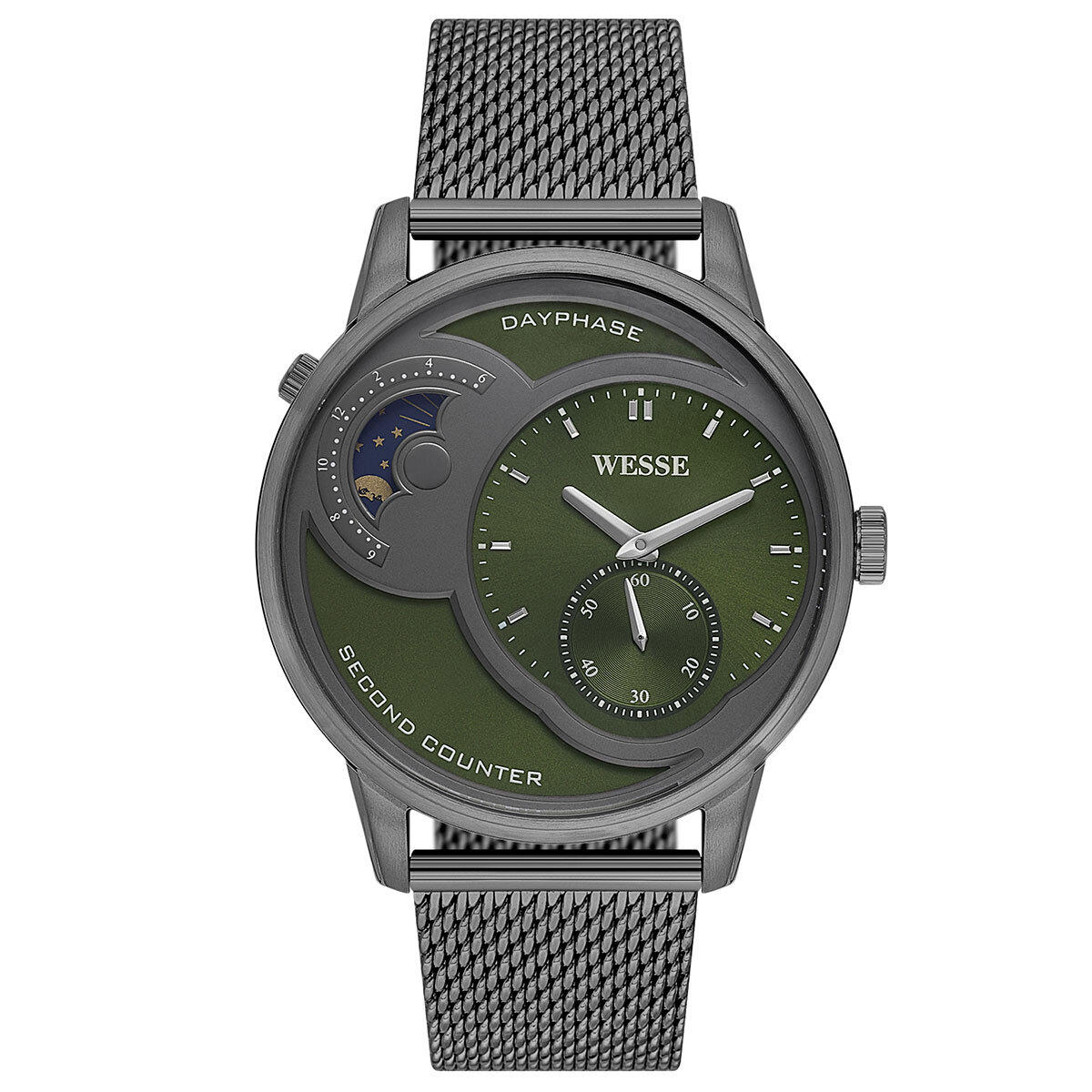 Wesse WWG208602 Füme Çelik Kordon Analog Erkek Kol Saati