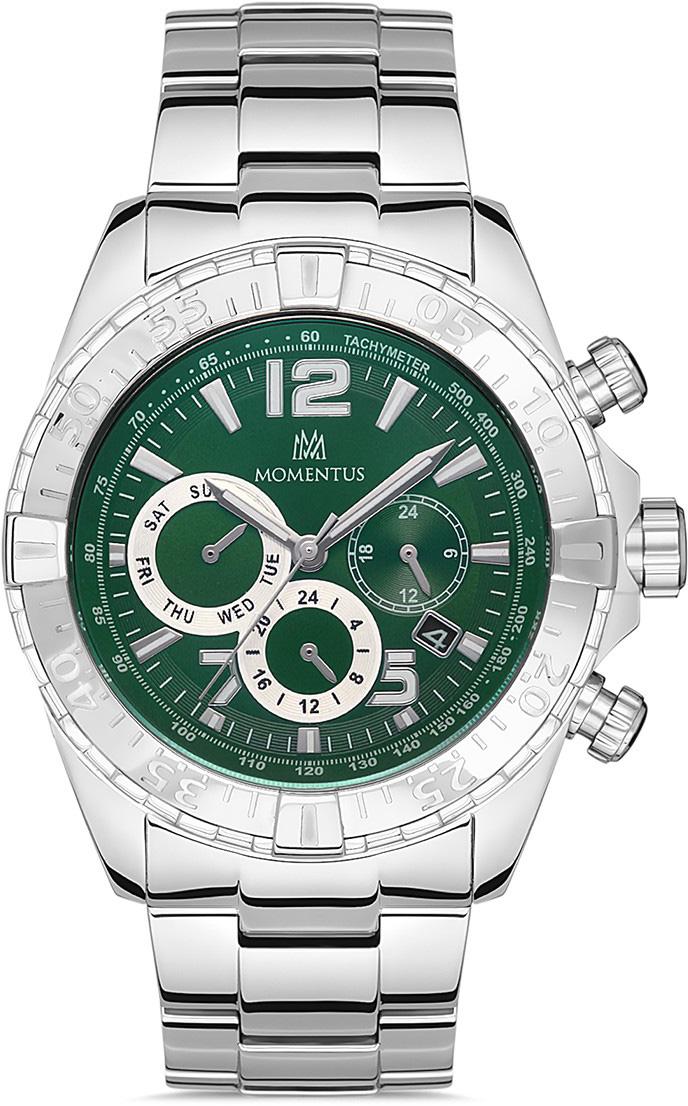 Momentus SM352S-15SS Takvimli 45 mm Çelik Kordon Analog Erkek Kol Saati
