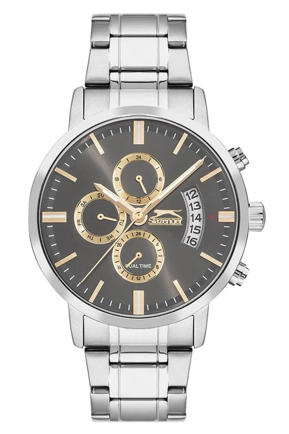 Slazenger SL.09.2113.2.08 Takvimli 44 mm Çelik Kordon Analog Erkek Kol Saati
