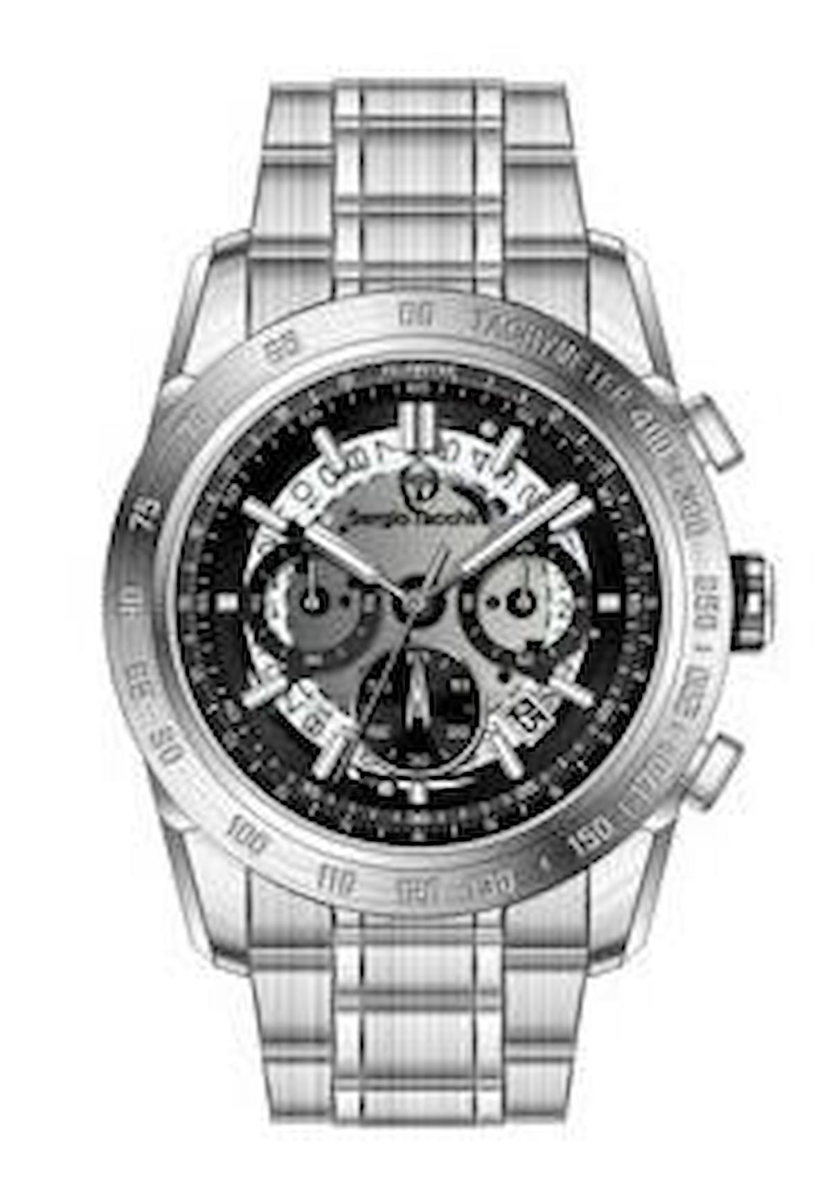 Sergio Tacchini ST.1.10434.4 Takvimli 44 mm Çelik Kordon Analog Erkek Kol Saati