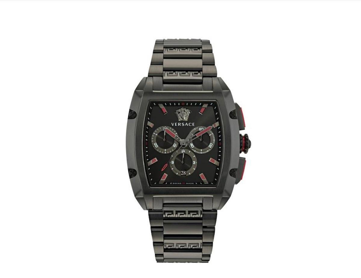 Versace VRSCVE6H00623 Takvimli 42 mm Siyah Çelik Kordon Analog Erkek Kol Saati