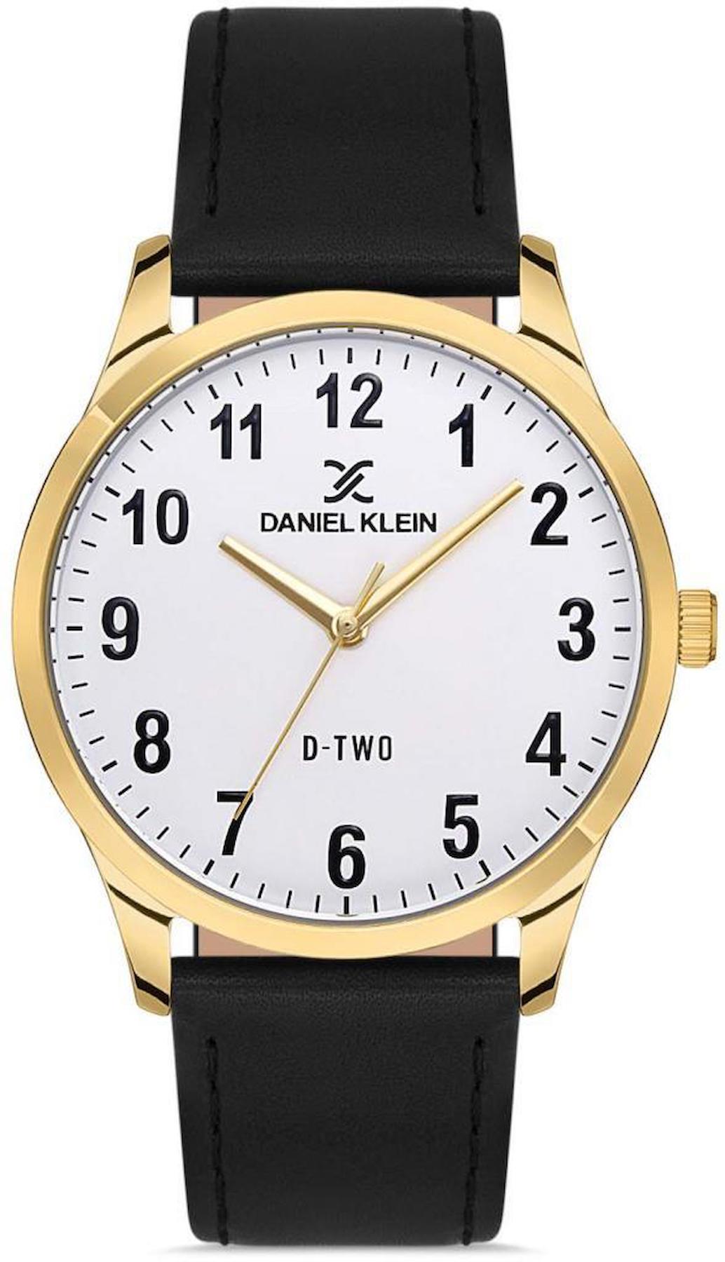 Daniel Klein DKE.1.10343.2 Takvimli 42 mm Siyah Deri Kordon Analog Erkek Kol Saati