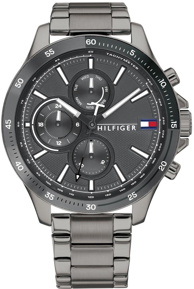 Tommy Hilfiger TH1791719 Takvimli 46 mm Füme Çelik Kordon Analog Kol Saati