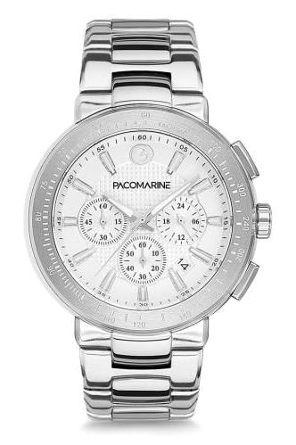 Pacomarine PM.61107.01 Takvimli 44 mm Çelik Kordon Analog Erkek Kol Saati