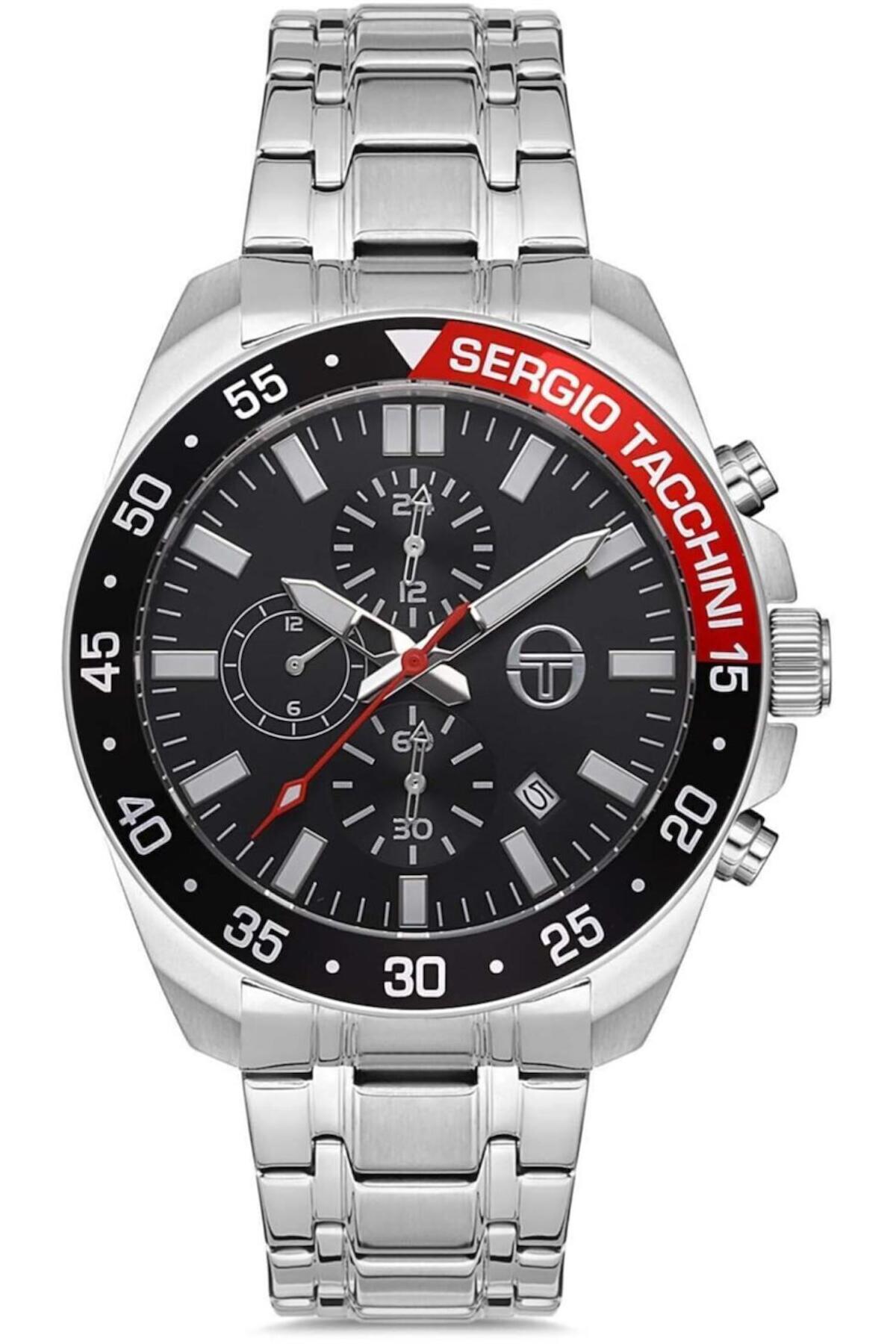 Sergio Tacchini ST.4.10002.02 Takvimli 45 mm Çelik Kordon Analog Erkek Kol Saati