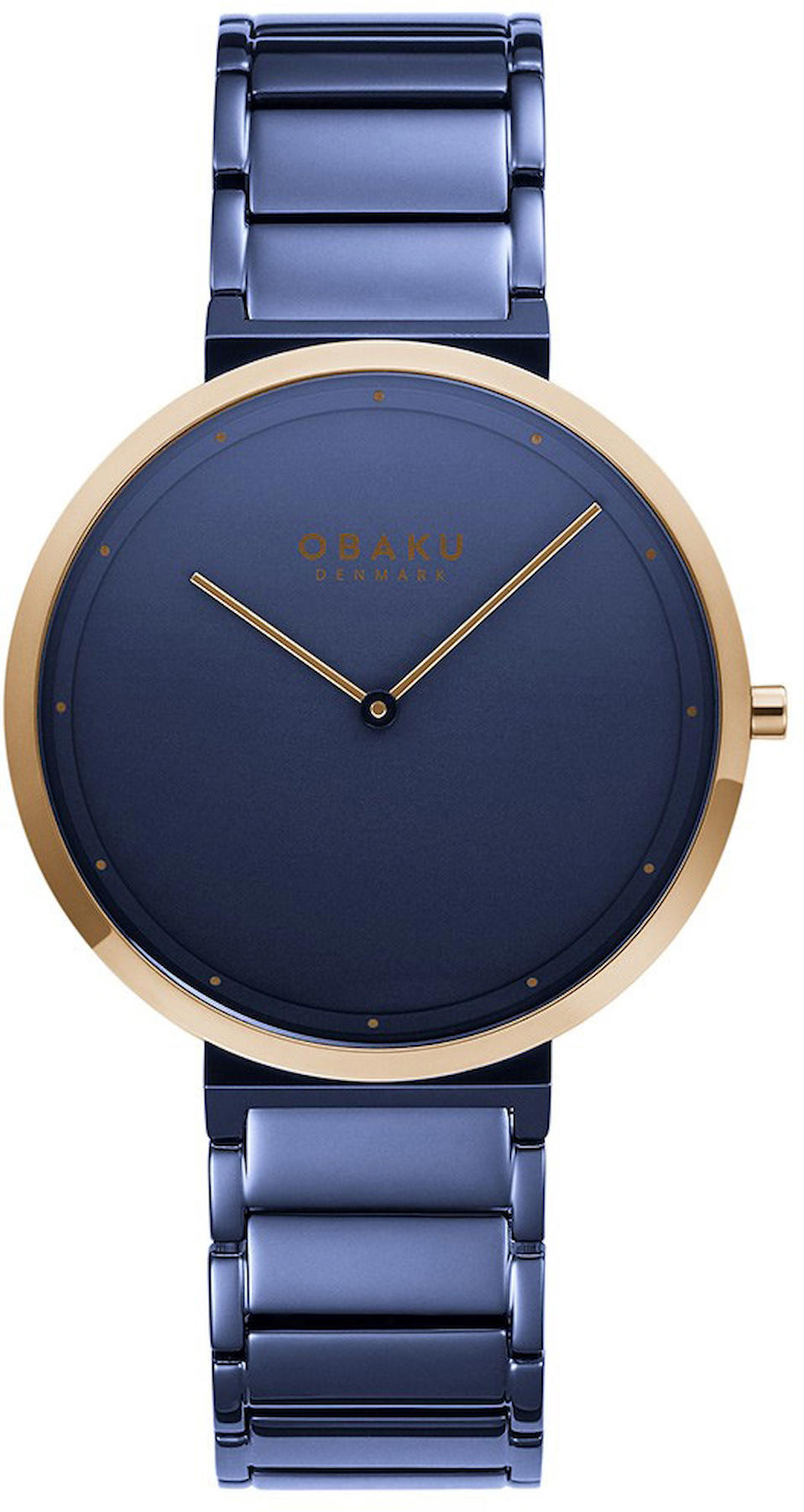 Obaku Denmark V258GXSLSL 39 mm Lacivert Çelik Kordon Analog Kol Saati