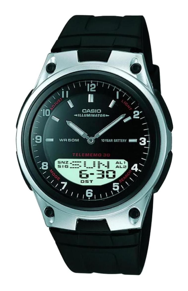 Casio AW-80-1AVDF Takvimli 40 mm Siyah Silikon Kordon Analog Kol Saati