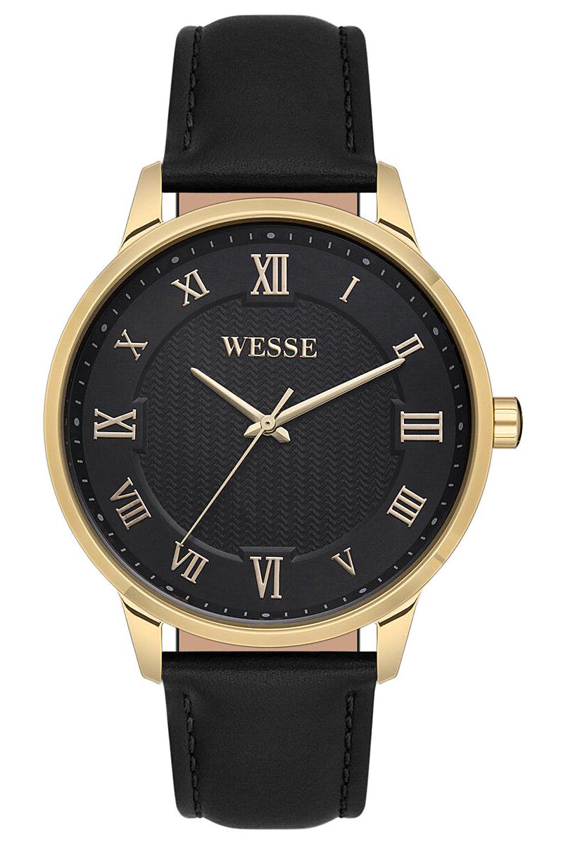 Wesse WWG208004 42 mm Siyah Deri Kordon Analog Erkek Kol Saati