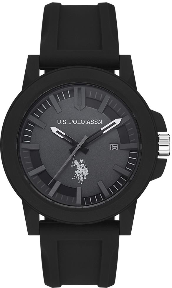 U.S. Polo Assn USPA1029-01 Takvimli 44 mm Siyah Silikon Kordon Analog Erkek Kol Saati