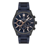 Daniel Klein DKE.1.10628.4 Takvimli 44 mm Lacivert Çelik Kordon Analog Erkek Kol Saati