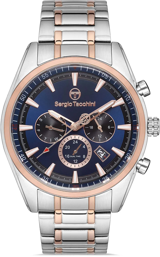 Sergio Tacchini ST.1.10161.5 Takvimli 44 mm Altın-Çelik Kordon Analog Kol Saati