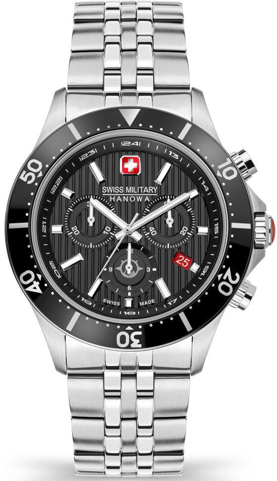 Swiss Military SMWGI2100701 Takvimli 44 mm Çelik Kordon Analog Kol Saati