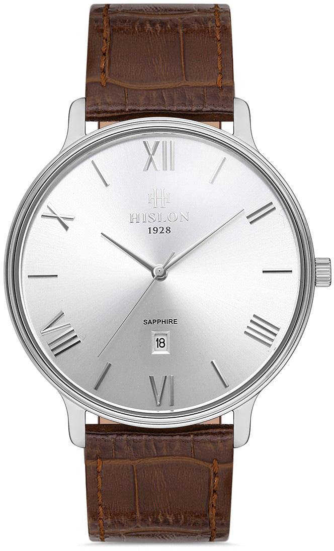 Hislon CL126S-02KS Takvimli 42 mm Kahverengi Deri Kordon Analog Erkek Kol Saati