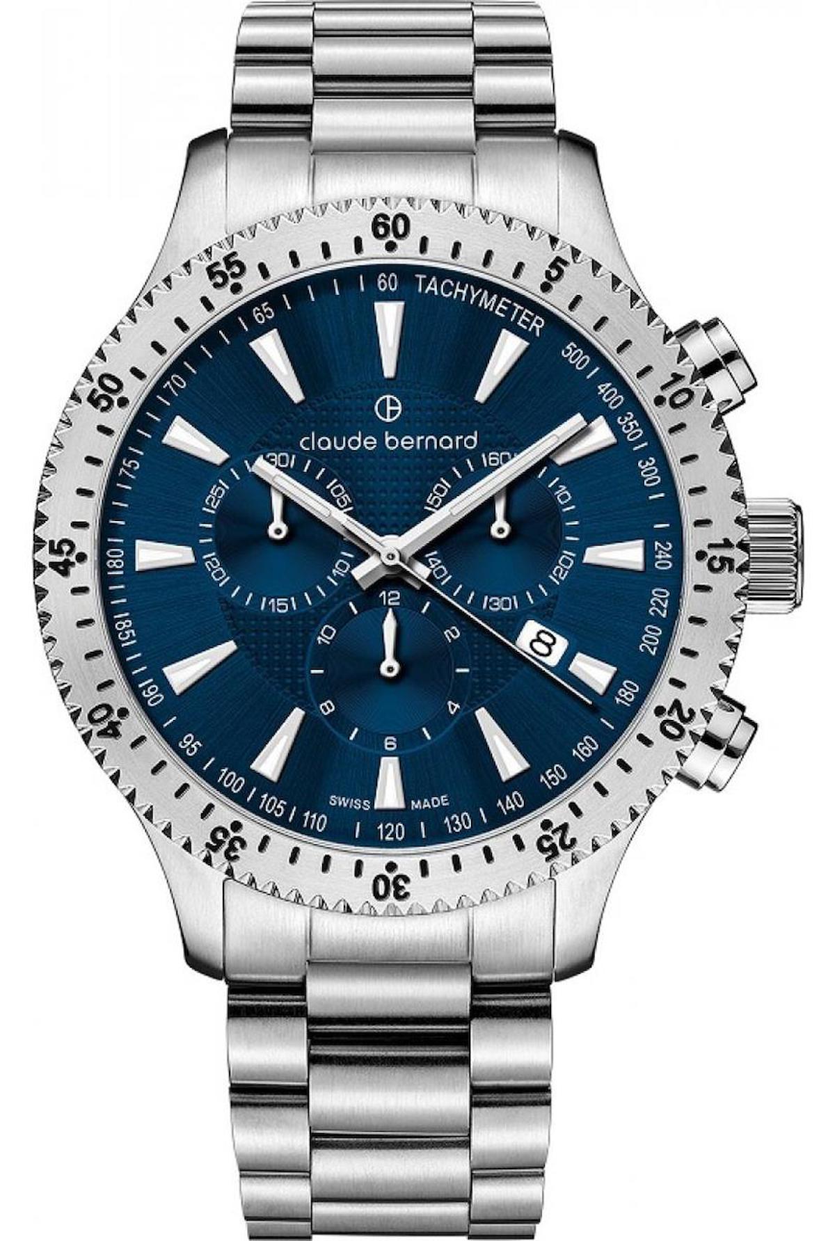 Claude Bernard CB.10256 Takvimli Çelik Kordon Analog Erkek Kol Saati
