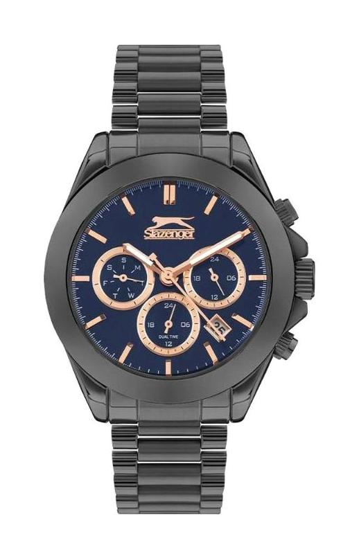 Slazenger SL.09.2064.2.04 Takvimli 45 mm Siyah Çelik Kordon Analog Erkek Kol Saati