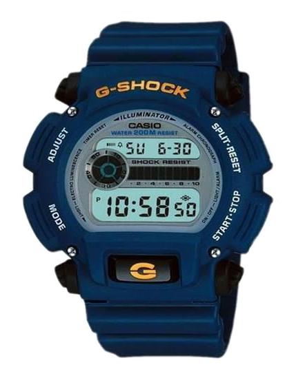 Casio DW-9052-2VDR Takvimli 43 mm Lacivert Silikon Kordon Dijital Kol Saati