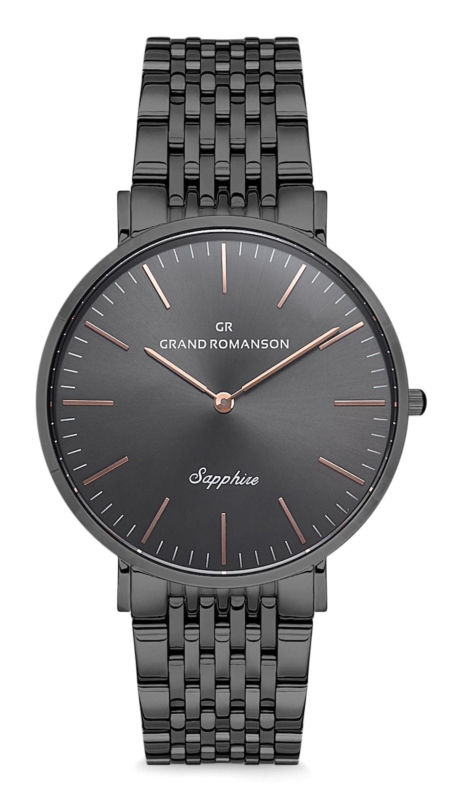 Romanson GR.1.AG1221.10 44 mm Siyah Çelik Kordon Analog Erkek Kol Saati