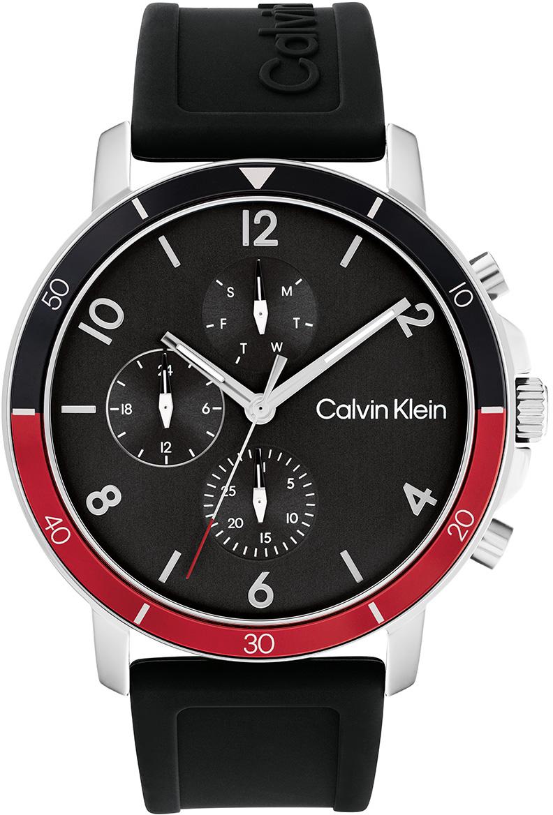 Calvin Klein CK25200072 Takvimli 46 mm Siyah Silikon Kordon Analog Erkek Kol Saati