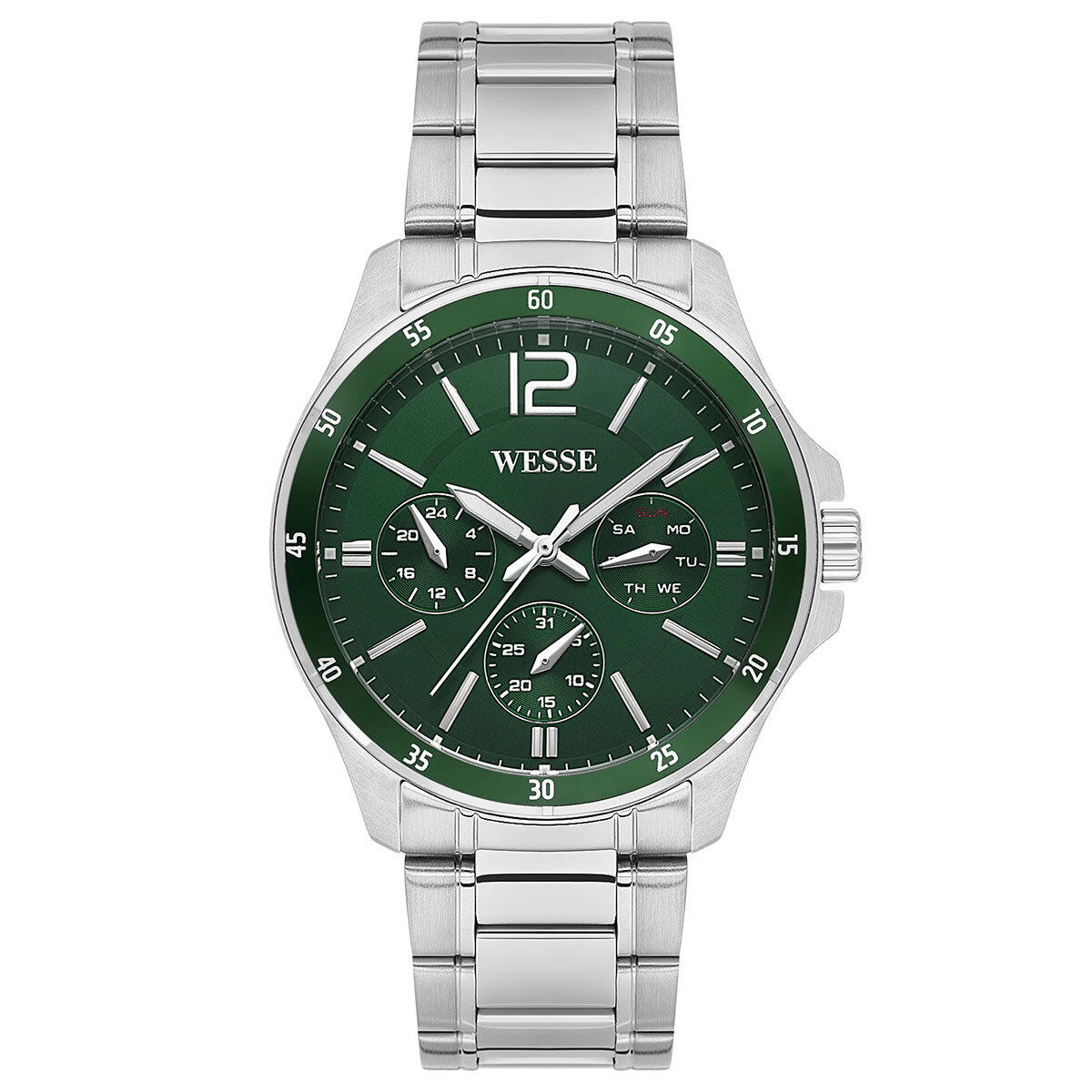 Wesse WWG208803 Pusulalı Takvimli 43 mm Çelik Kordon Analog Erkek Kol Saati