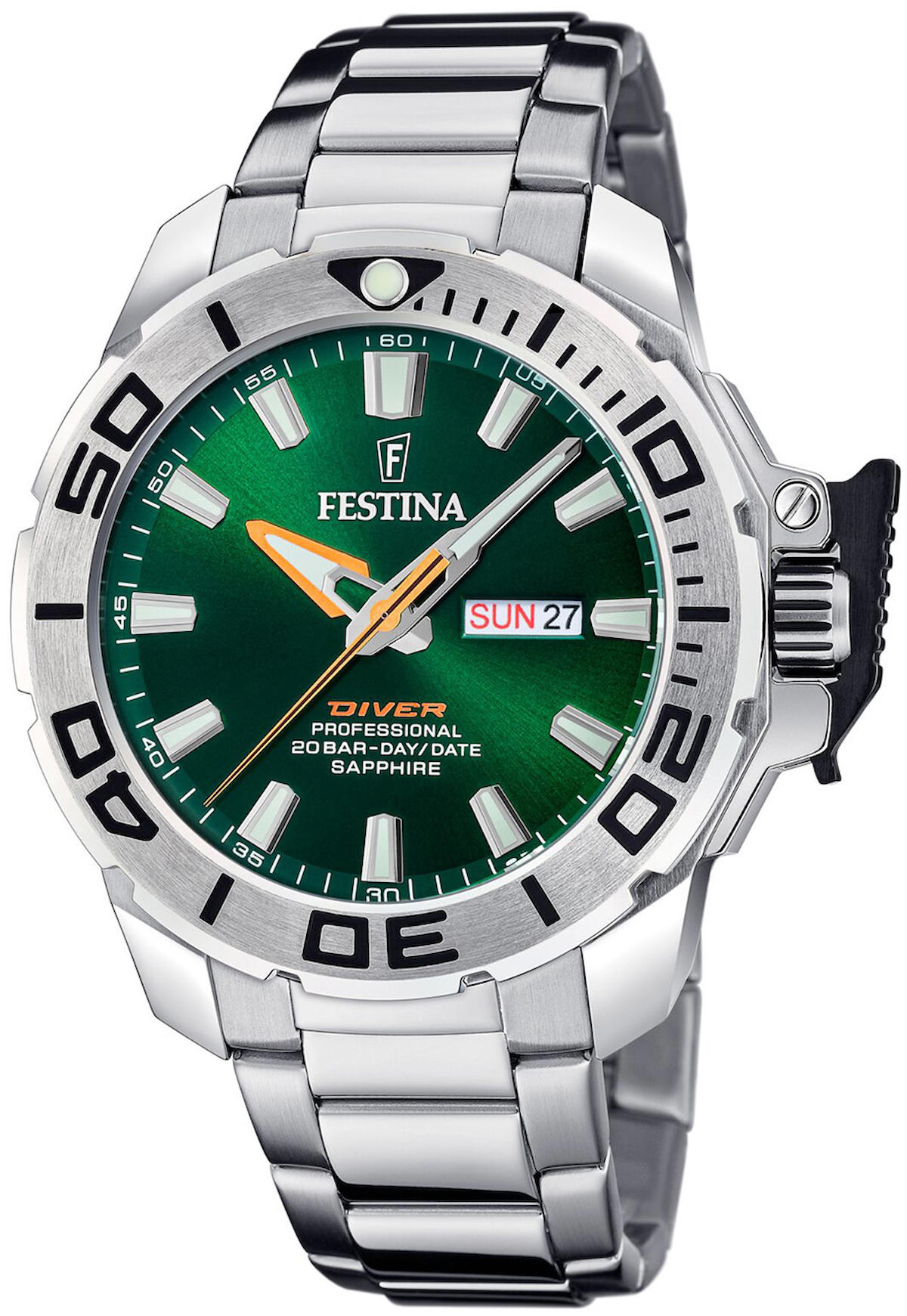 Festina F20665-2 Takvimli 47 mm Çelik Kordon Analog Kol Saati