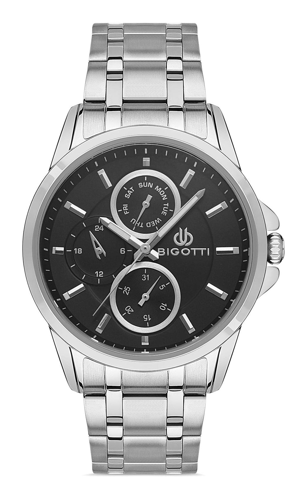 Bigotti BG.1.10427.2 Takvimli 44 mm Çelik Kordon Analog Erkek Kol Saati