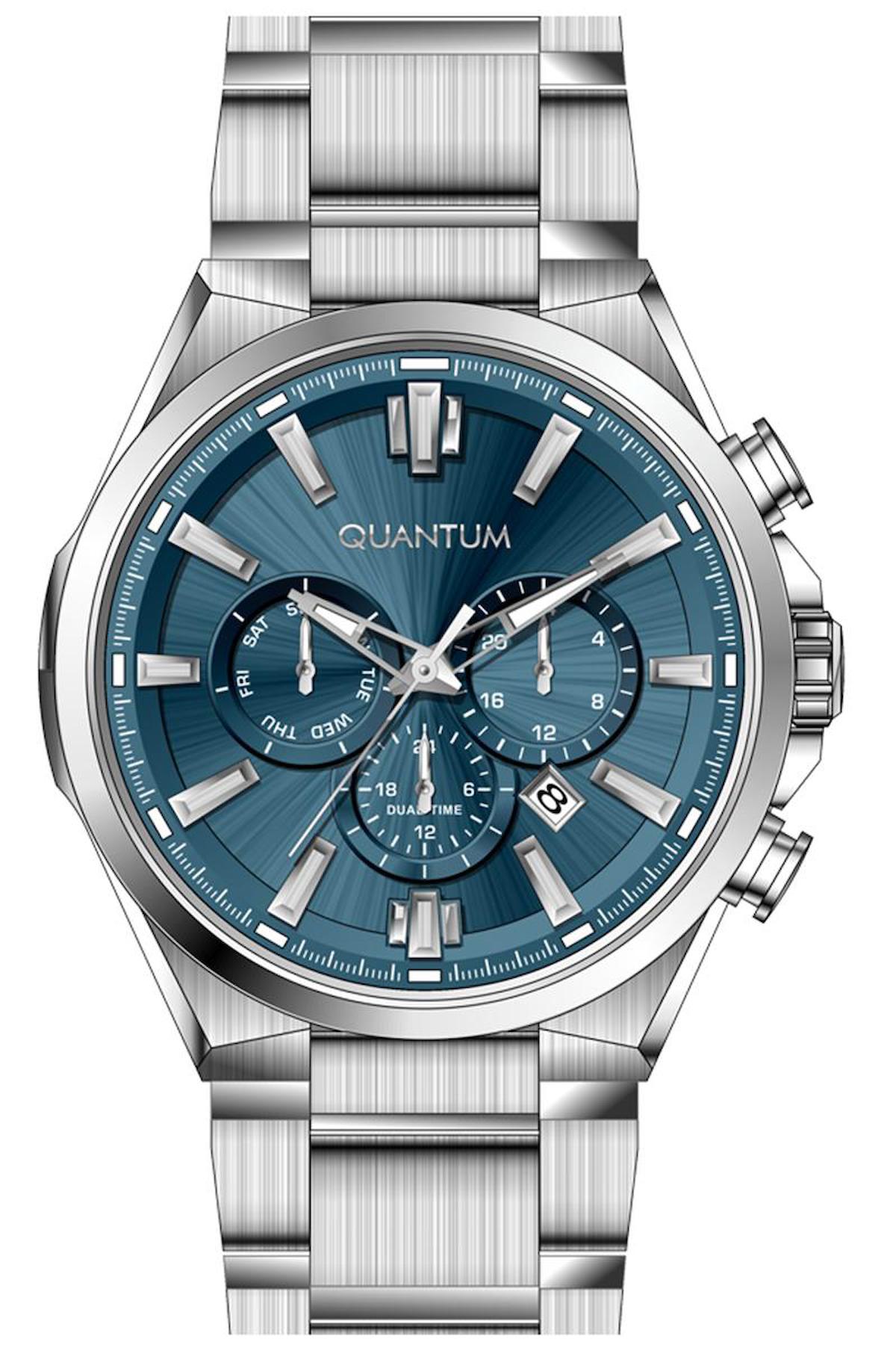 Quantum PWG1094.300 Takvimli 45 mm Çelik Kordon Analog Erkek Kol Saati