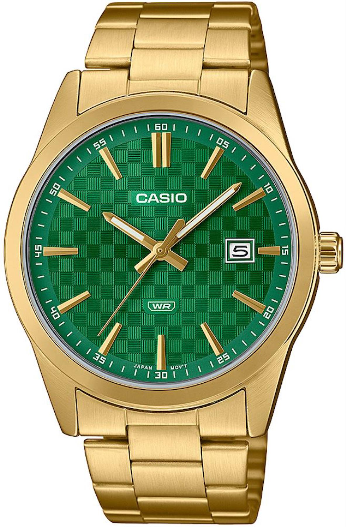 Casio MTP-VD03G-3AUDF Takvimli 41 mm Altın Çelik Kordon Analog Erkek Kol Saati