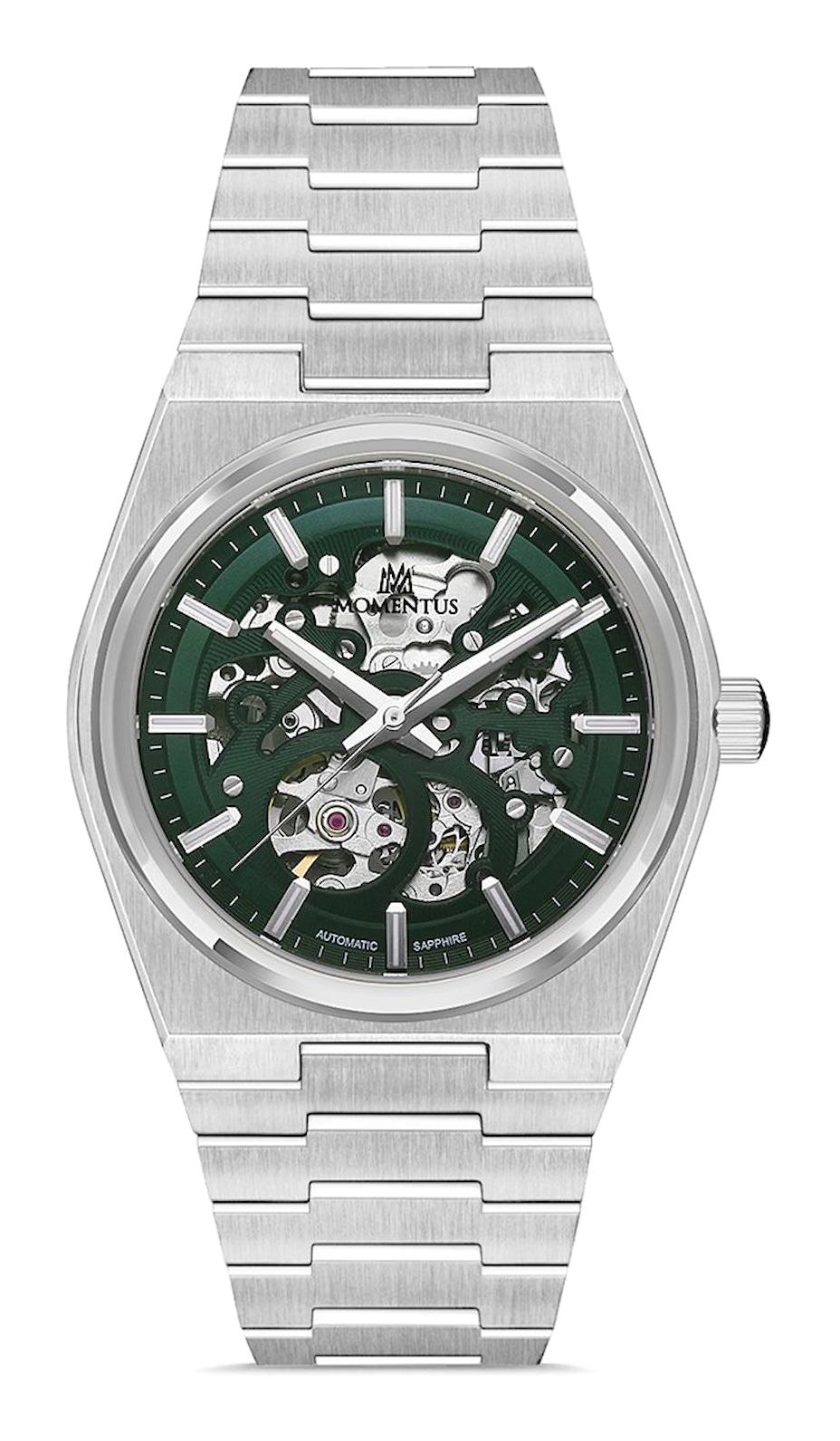 Momentus TM346S-16SS Takvimli 40 mm Çelik Kordon Analog Erkek Kol Saati