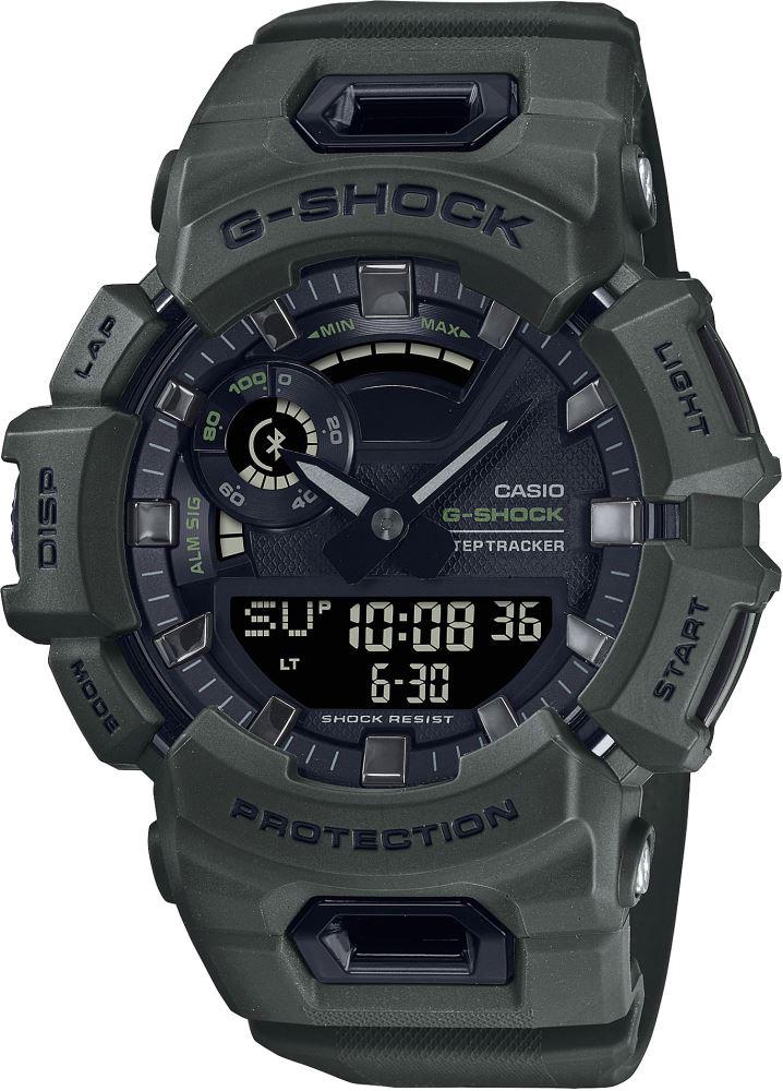 Casio GBA-900UU-3A Takvimli 49 mm Füme Silikon Kordon Analog Kol Saati