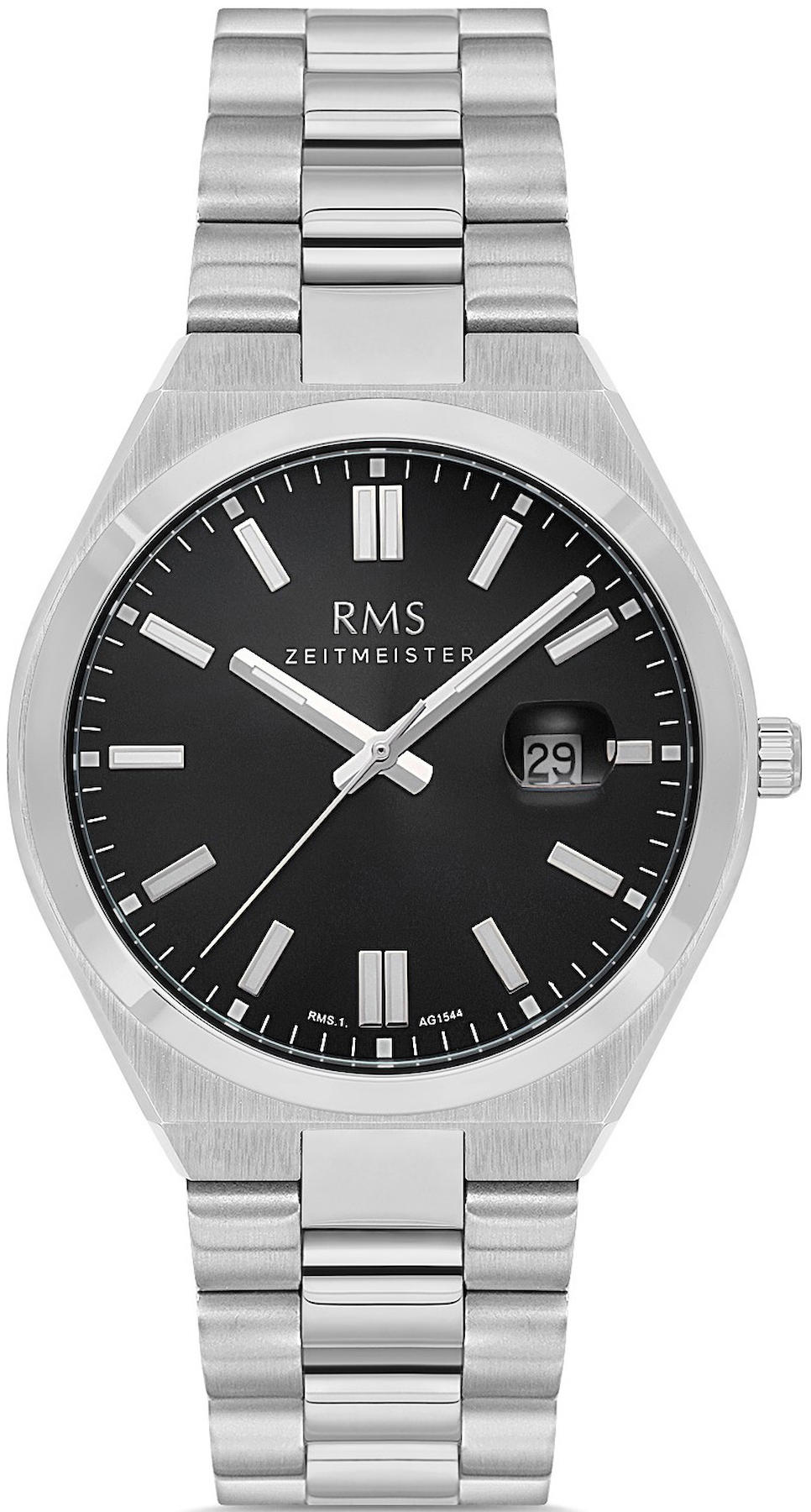 Romanson RMS.1.AG1544.02 Takvimli 43 mm Çelik Kordon Analog Kol Saati